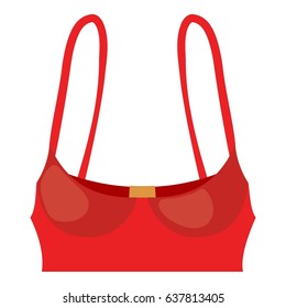 Cartoon illustration of red bustiers vector icon for web