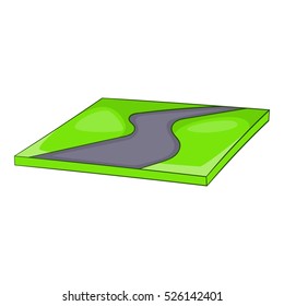 Cartoon illustration of road vector icon for web