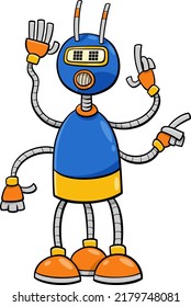 Cartoon-Illustration von Roboter oder droiden Comic-Fantasie-Charakter
