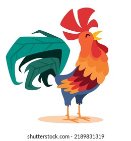 Cartoon Illustration Of A Rooster