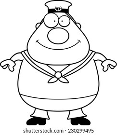 A cartoon illustration of a sailor smiling.
