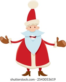 Ilustración de dibujos animados del personaje de Santa Claus en el tiempo de Navidades