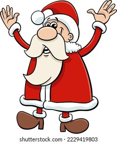 Cartoon illustration of Santa Claus on Christmas time