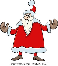 Cartoon illustration of Santa Claus on Christmas time