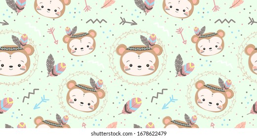 cartoon illustration in seamless pattern for personal project, background, invitation, wallpaper and many more