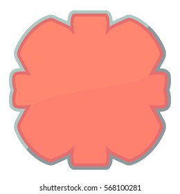 Cartoon illustration of shaped tag vector icon for web