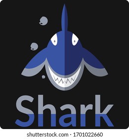 Cartoon illustration of Sharks, Stock Vector Icon