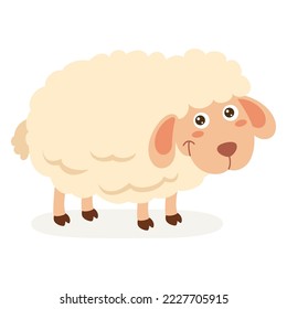 Cartoon Illustration Of A Sheep