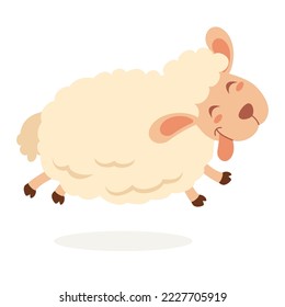 Cartoon Illustration Of A Sheep