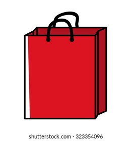 Cartoon illustration of a shopping bag