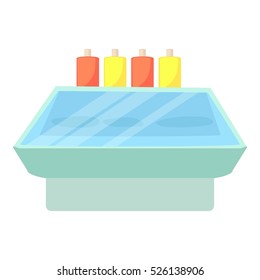 Cartoon illustration of shopwindow vector icon for web