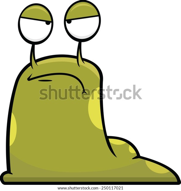 Cartoon Illustration Slug Grumpy Expression Stock Vector (Royalty Free ...