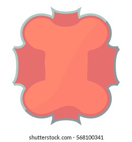Cartoon illustration of small label vector icon for web