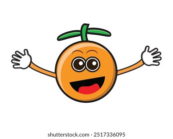 Cartoon illustration of a smiling orange