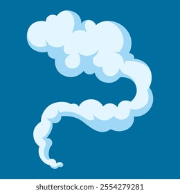 Cartoon Illustration von Rauch. Comic-Bild von Dampf, Wolke oder Nebel.