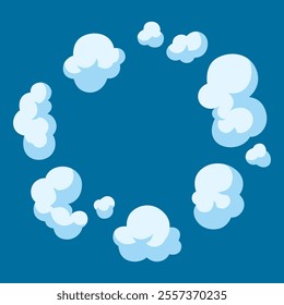 Cartoon Illustration von Rauch. Comic-Bild von Dampf, Wolke oder Nebel.