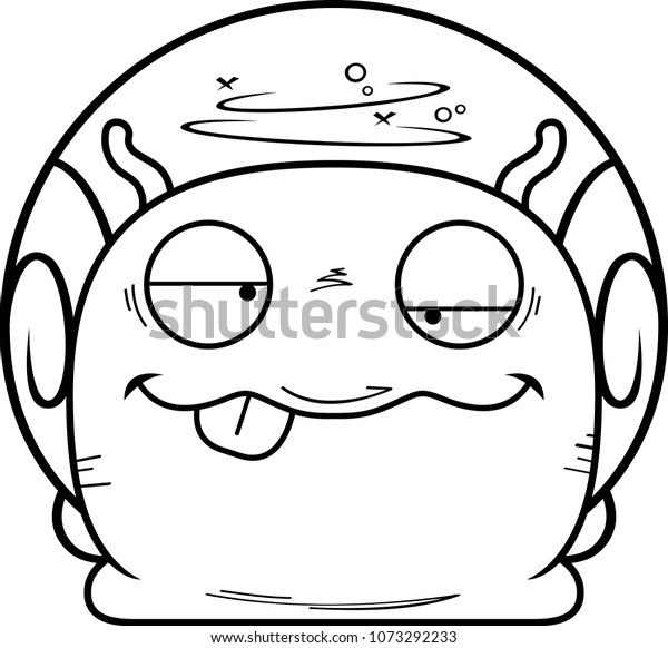 Cartoon Illustration Snail Looking Drunk Stock Vector (Royalty Free ...