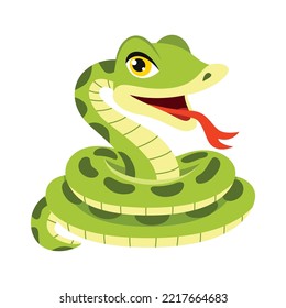 Ilustración De Caricatura De Una Serpiente