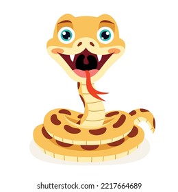 Cartoon Illustration Of A Snake