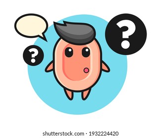 Cartoon illustration of soap with the question mark