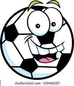 Cartoon illustration of a soccer ball
