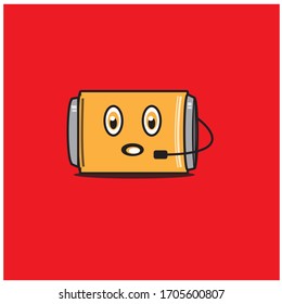 Cartoon illustration of soft drink design
