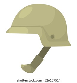 Cartoon Illustration Of Soldier Helmet Vector Icon For Web