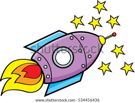 Cartoon Illustration Spaceship stockvector (rechtenvrij) 534456436