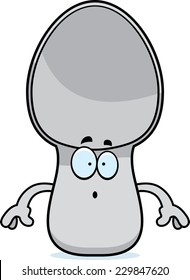 A cartoon illustration of a spoon looking surprised.