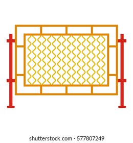 Cartoon illustration of square fence vector icon for web