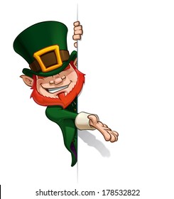 Cartoon Illustration of St. Patrick's popular image presenting an empty surface. 