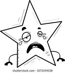 A cartoon illustration of a star crying.