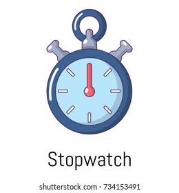  Cartoon illustration of stopwatch vector icon for web