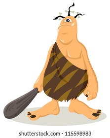 Cartoon illustration of a strange creature