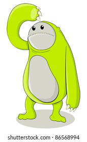 Cartoon illustration of a strange creature