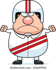 A cartoon illustration of a stuntman looking angry.