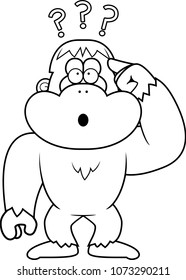A cartoon illustration of a stupid bigfoot.