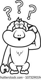 A cartoon illustration of a stupid Japanese macaque.