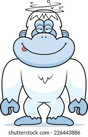 A cartoon illustration of a stupid yeti.