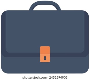 Cartoon illustration of suitcase isolated on white background.