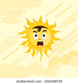 Cartoon Illustration Sun Emotion Vector Sun Stock Vector (Royalty Free ...