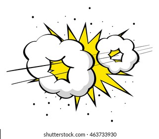 Cartoon Illustration Supersonic Boom Fast Speed Stock Vector (Royalty ...