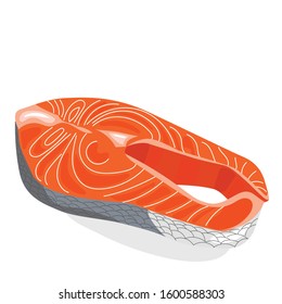 Cartoon Illustration sushi food menu Isolated white background.