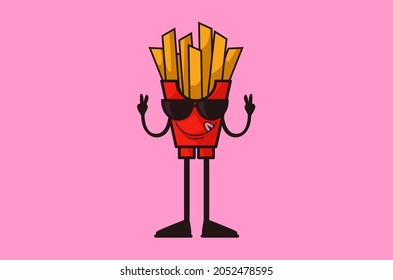 cartoon illustration of swag character from french fries