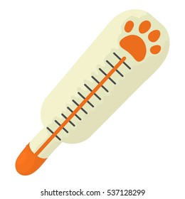 Cartoon illustration of thermometer vector icon for web