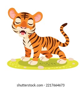 Ilustración De Caricatura De Un Tigre