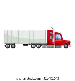 Cartoon illustration of truck vector icon for web design