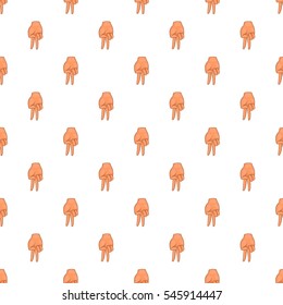 Cartoon illustration of two fingers down gesture vector pattern for web