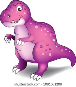 The cartoon illustration of the Tyrannosaurus ( T-rex ) dinosaur. (vector)