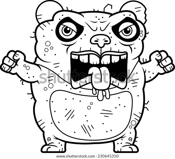 Cartoon Illustration Ugly Panda Bear Looking Stock Vector Royalty Free 230645350 Shutterstock 7074